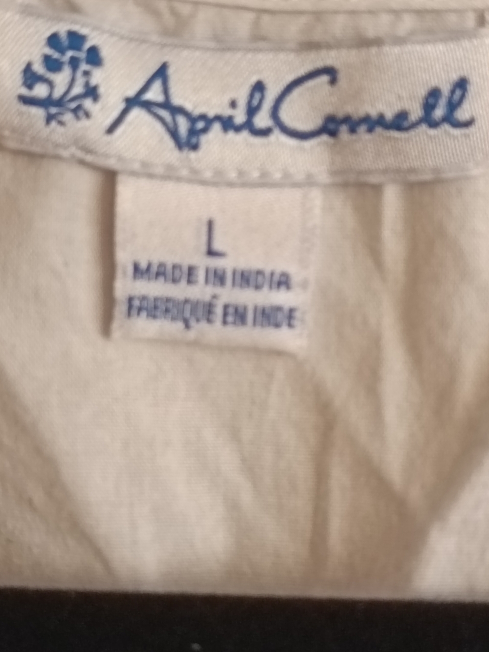 April Cornell Vintage White Cotton Embroidered Maxi Nightgown L Boho Coastal - Picture 3 of 14